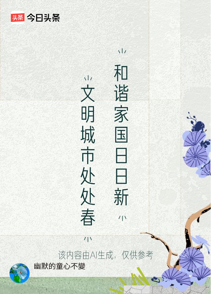 解析：上句“文明城市处处春”以“文明城市”点出主体，“处处春”描绘出一派生机盎然