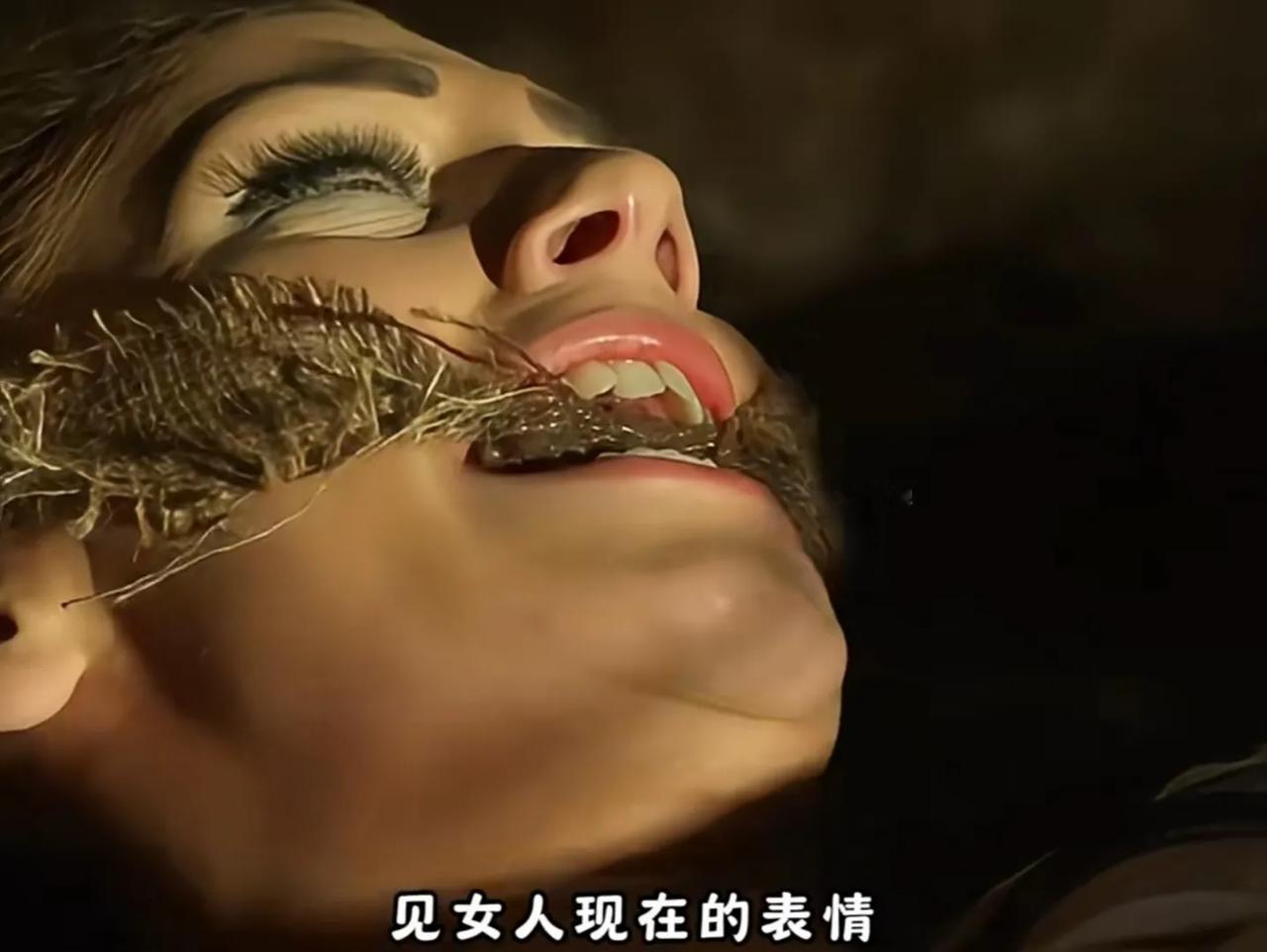 白种女人的体毛旺盛，这个白人美女显然做了全脸蜜蜡脱毛，而且鼻毛都一并脱光了。没有