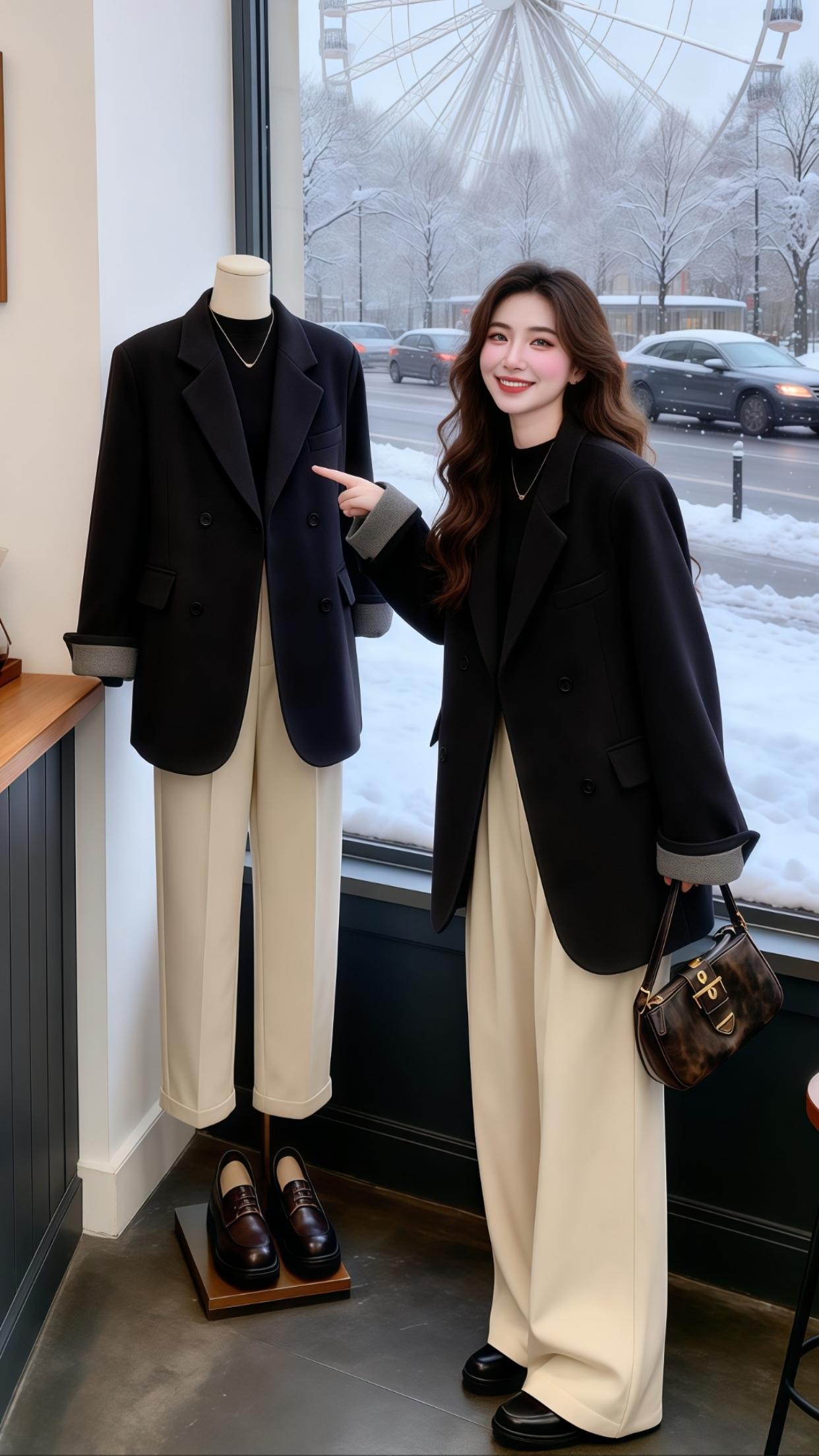 韩系穿搭 气质女神穿搭  秋冬穿搭 高级穿搭 女神范