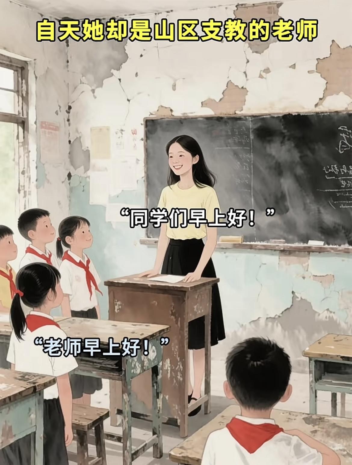“白天老师，晚上化身女主播，只为改善学生生活，这种精神可称最美女支教老师 ”[奋