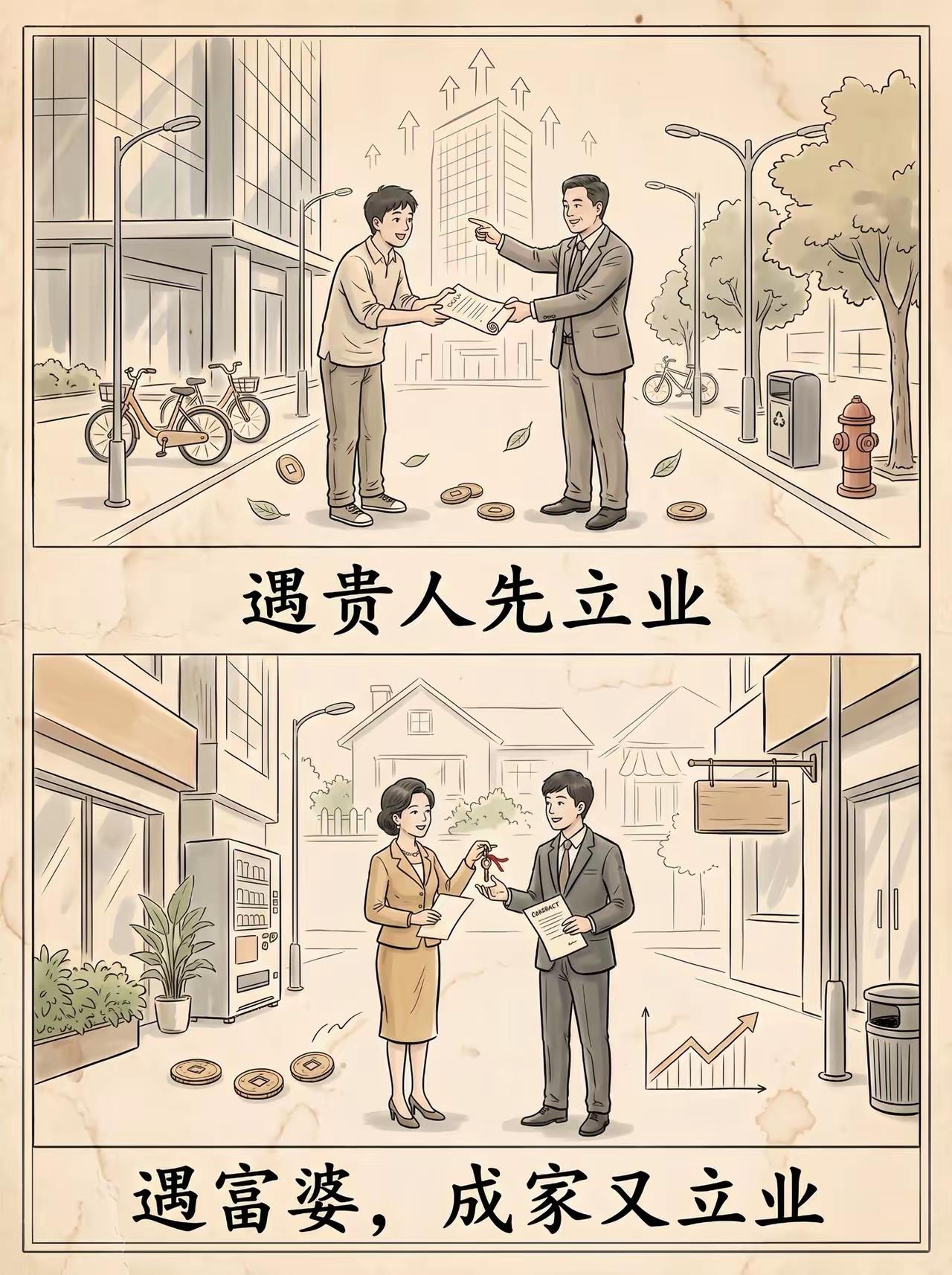 遇贵人，先立业
遇富婆，成家又立业
遇到哪一个都可以[捂脸]