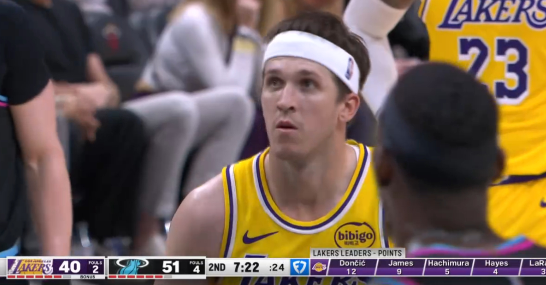 雷迪克赛前曾透露，里夫斯的投篮手腕一直有伤。湖人vs热火