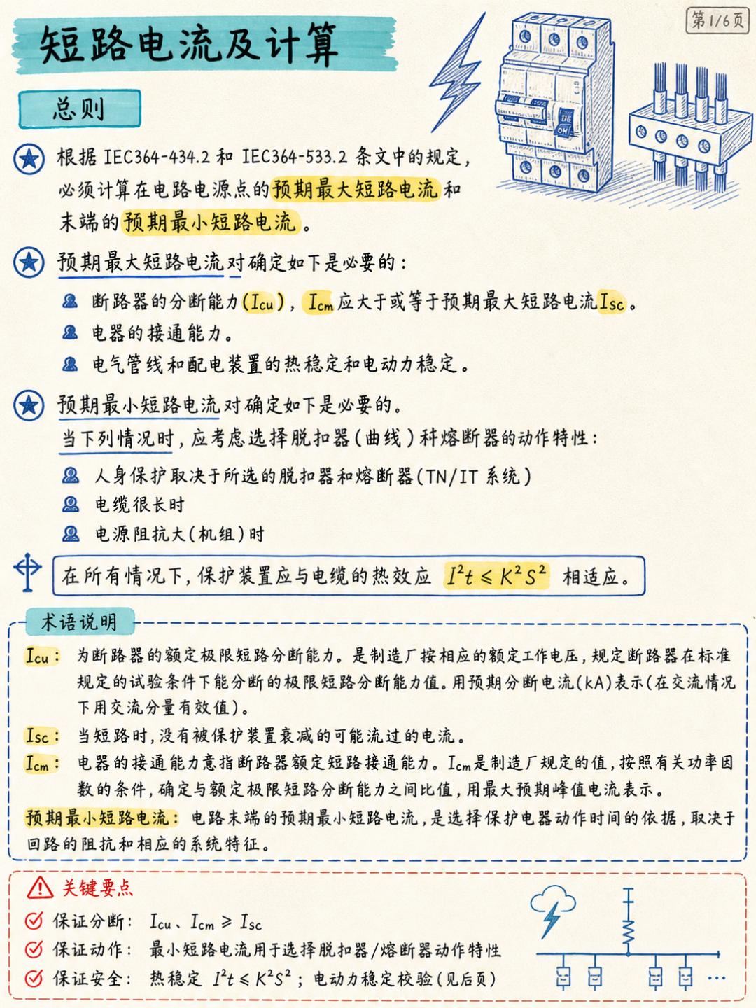 为什么短路电流要算两个？只算一个会漏保护
 翻过不少新手的短路计算书，十份里有八