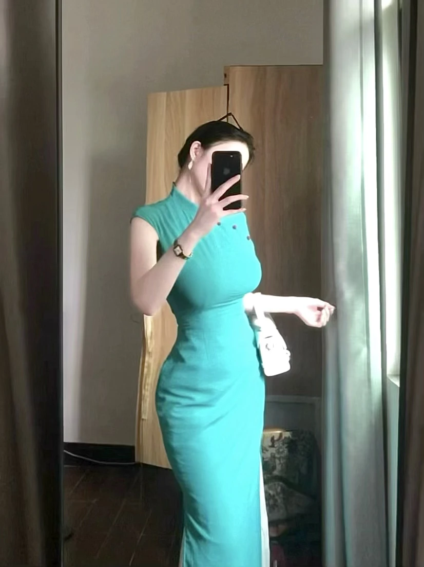 哇唔～绿色系旗袍新东方女性的美！