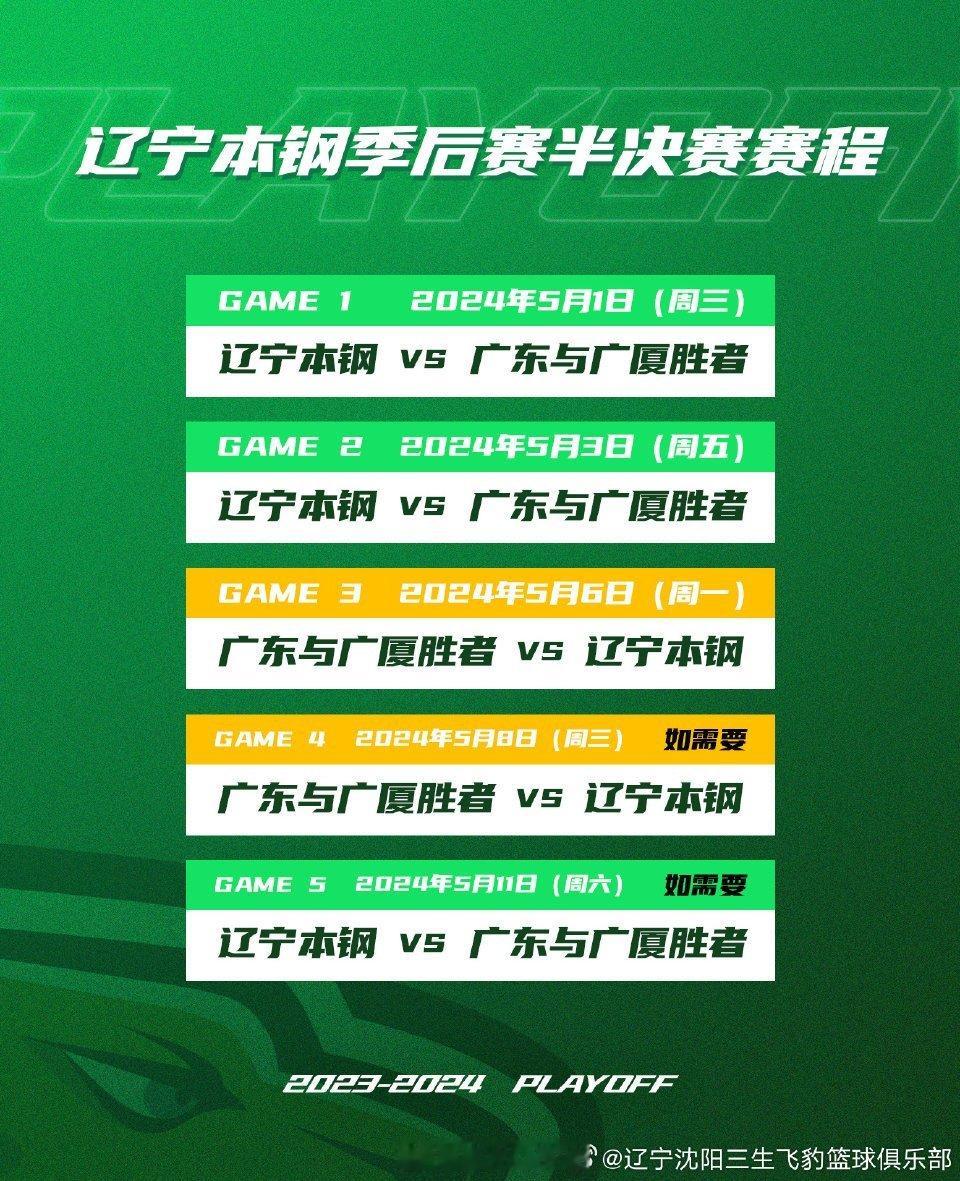 辽宁主场半决赛 4.26 9：58 大麦开售！ ​​​