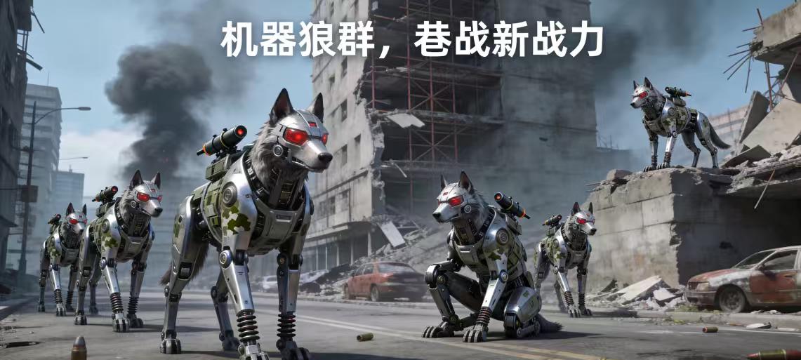 中国机器狼群巷战画面首次公开！无人作战系统再添“尖刀”
近日，一段中国机器狼群巷