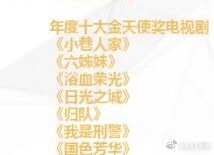 恭喜小巷人家恭喜国色芳华获得中美电视节十大金天使电视剧 ​​​