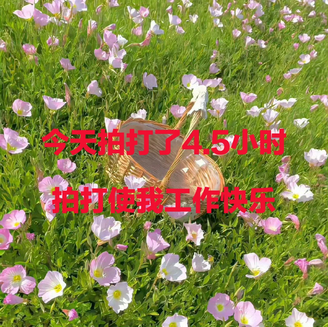 今天拍打了4.5小时，拍打使我工作快乐