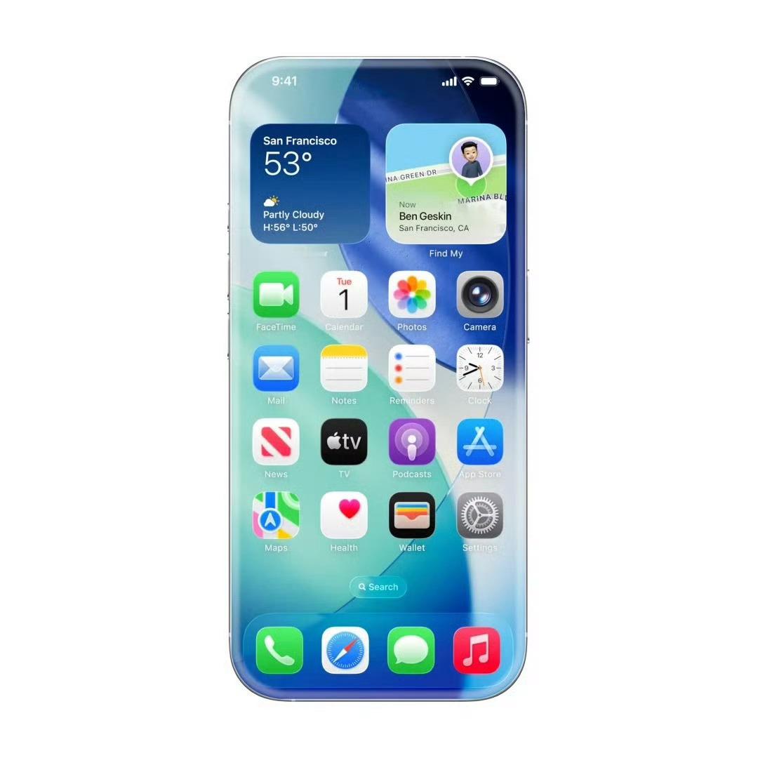 曝iPhone20搭载无开孔真全面屏这种渲染图已经看了很多年了，iPhone20