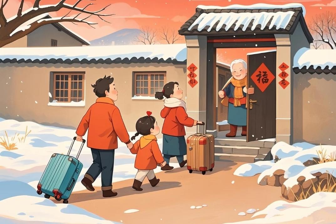 有钱没钱回家过年，这是一种义务也是一种责任。爸爸妈妈小时候出门打工，没有因为挣不