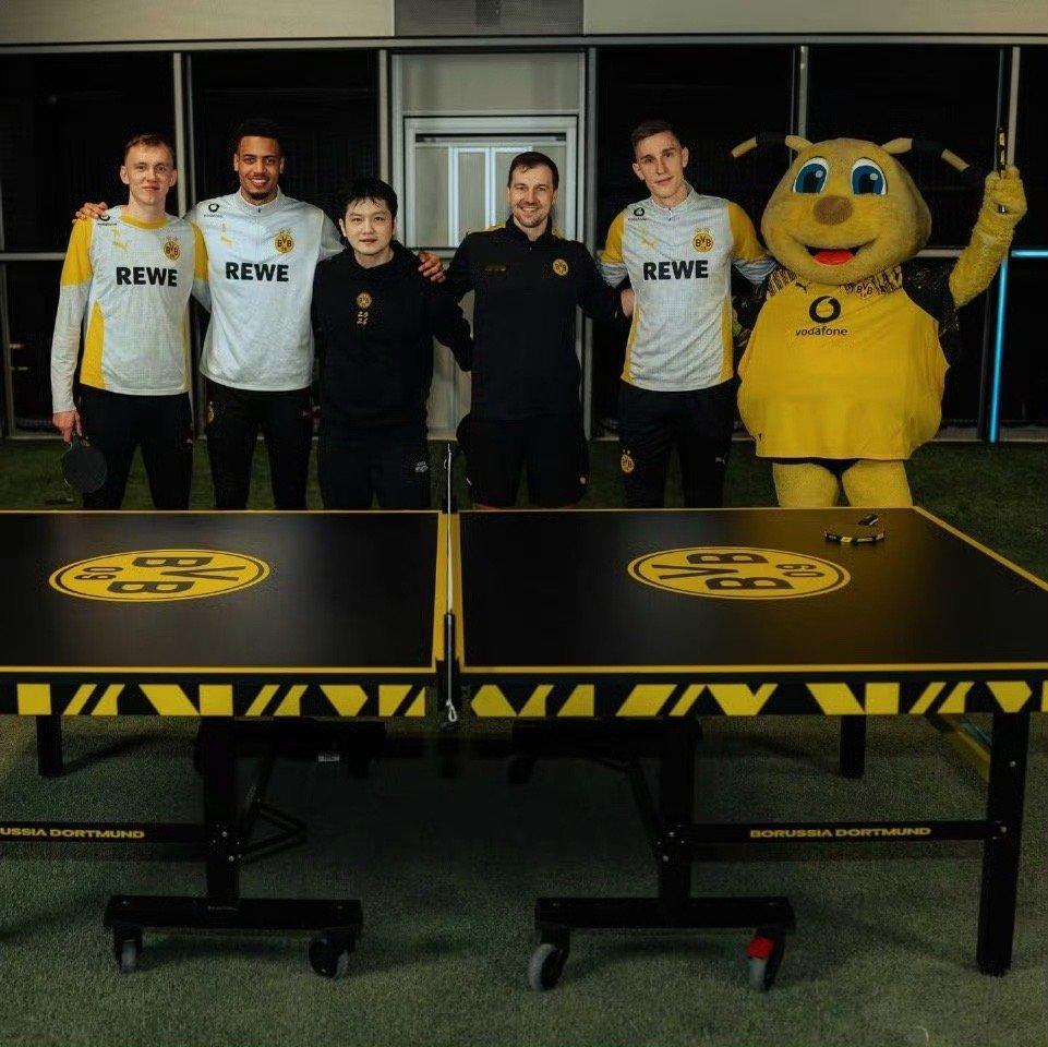 波尔说樊振东是年轻足球天才 波尔社交媒体更新：昨天上午和多特蒙德帅气小伙子们一起