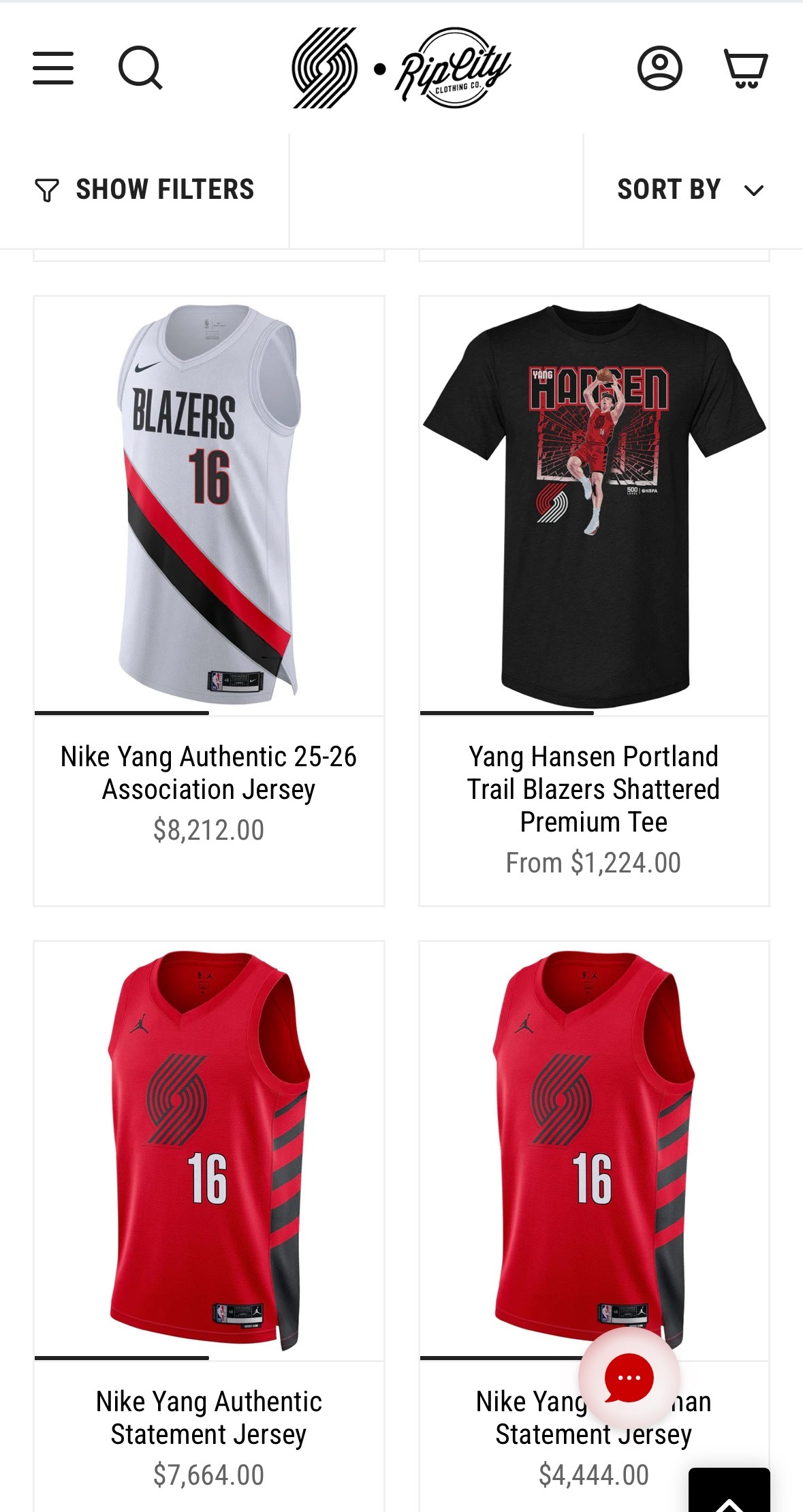 是我看错了吗？杨瀚森的中文球衣4444美元？？一件折合人民币三万？最便宜的就是那