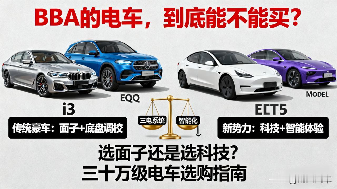 BBA的电车，到底能不能买？

身边朋友问：三十多万，是买特斯拉、蔚来，还是宝马