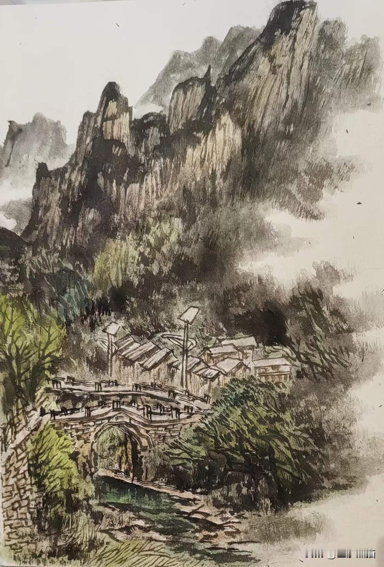 成都画家写生太行山。
图文原创：东山闲人  杨西屏
春日生活打卡季