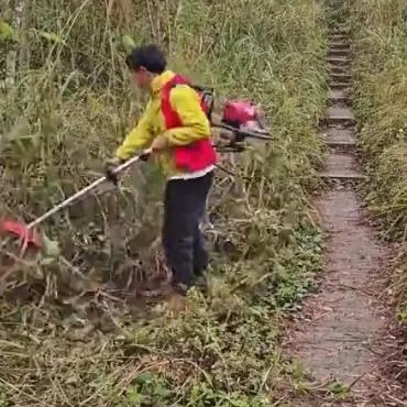 贵州黔西南这波操作太绝！男子减肥不跑跑步机，带着200人组团去公园割草，杂草都快