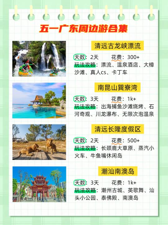 🚀广东出发五一宝藏旅行地大赏✨
