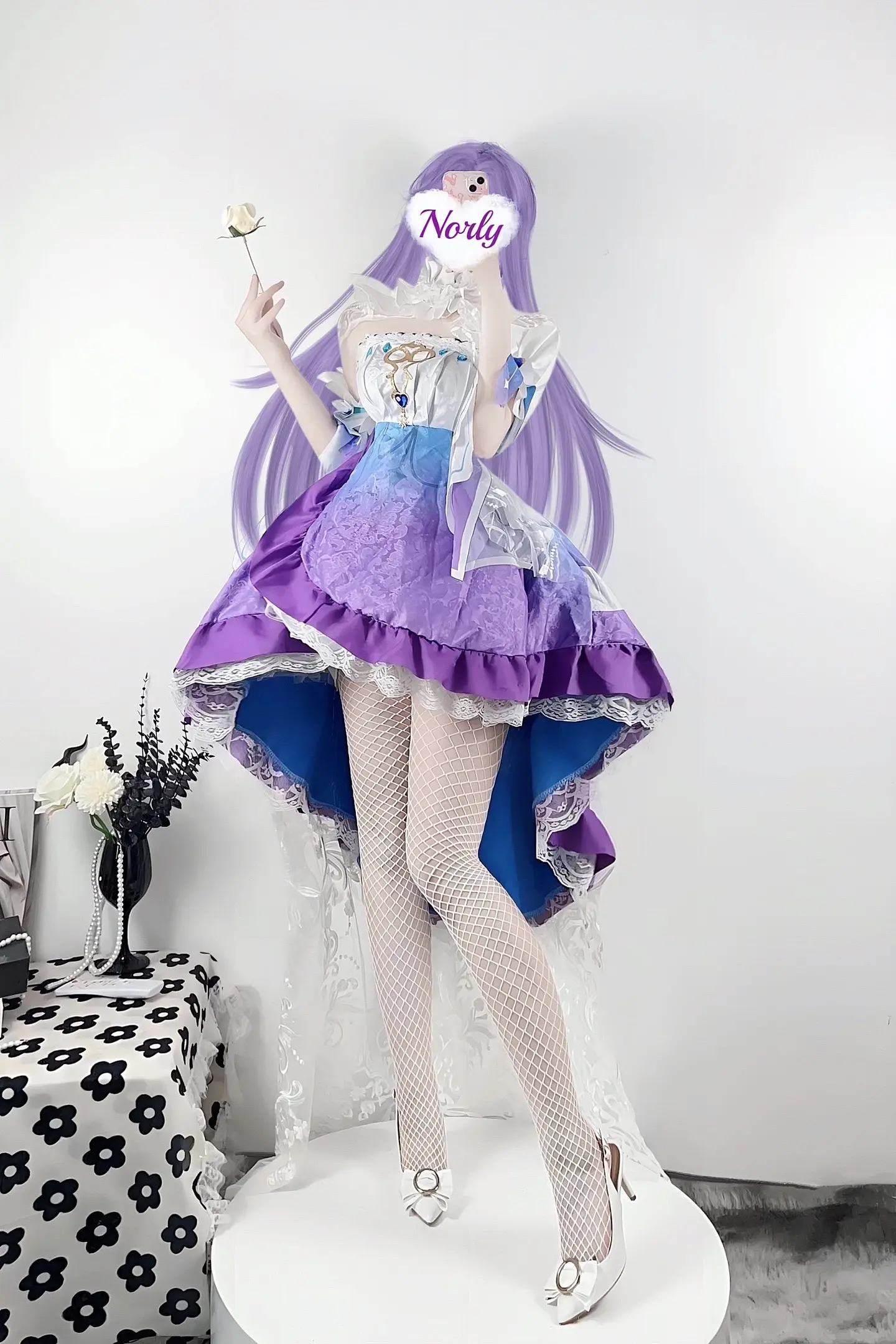 如果大乔花嫁搭配白色渔网！