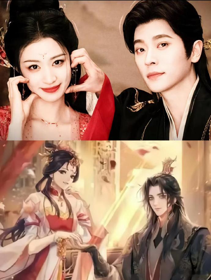 这漫改剧妆造不错，美艳妖妃形象贴合，妆容服饰精致，较好地展现出角色魅力。 ​​​