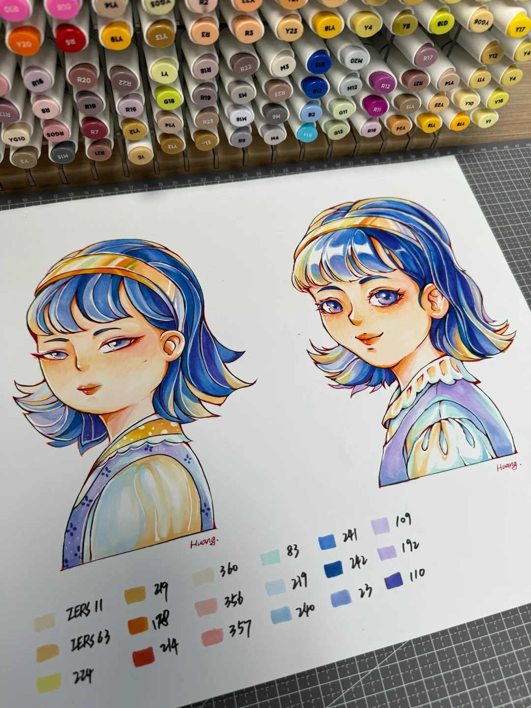 马克笔人物你现在还不会画嘛❗️❗️看这里❗️