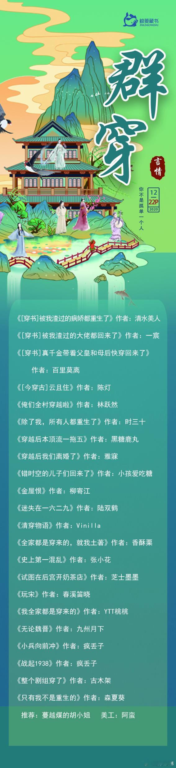 063_【鲸菱】言情#推文#丨你不是孤单一个人丨群穿文丨2020-12#好文推荐