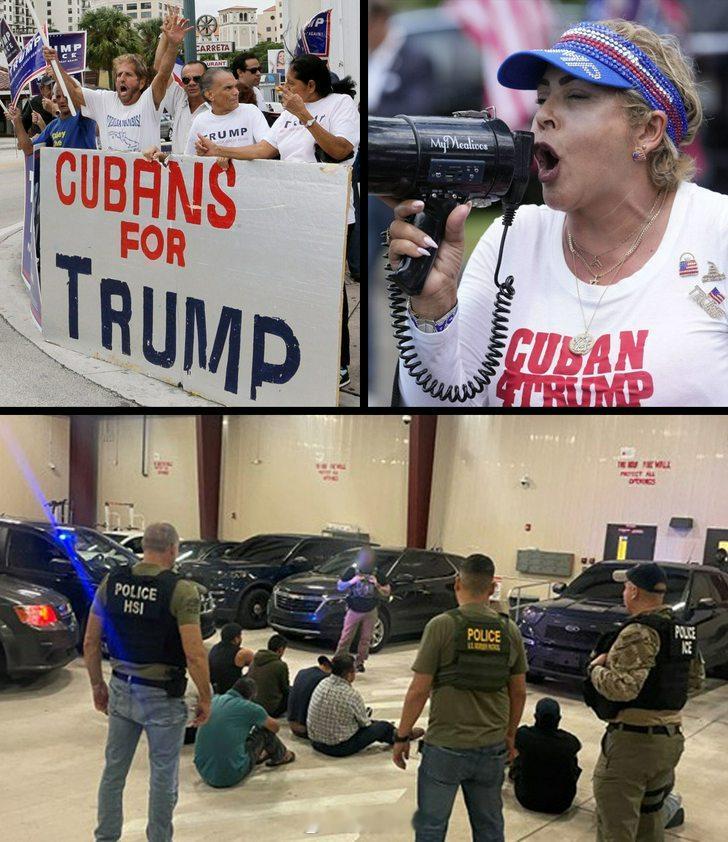川粉比例极高的佛罗里达的古巴裔移民被川普政府大量驱逐 驱逐行动规模创纪录川普上任
