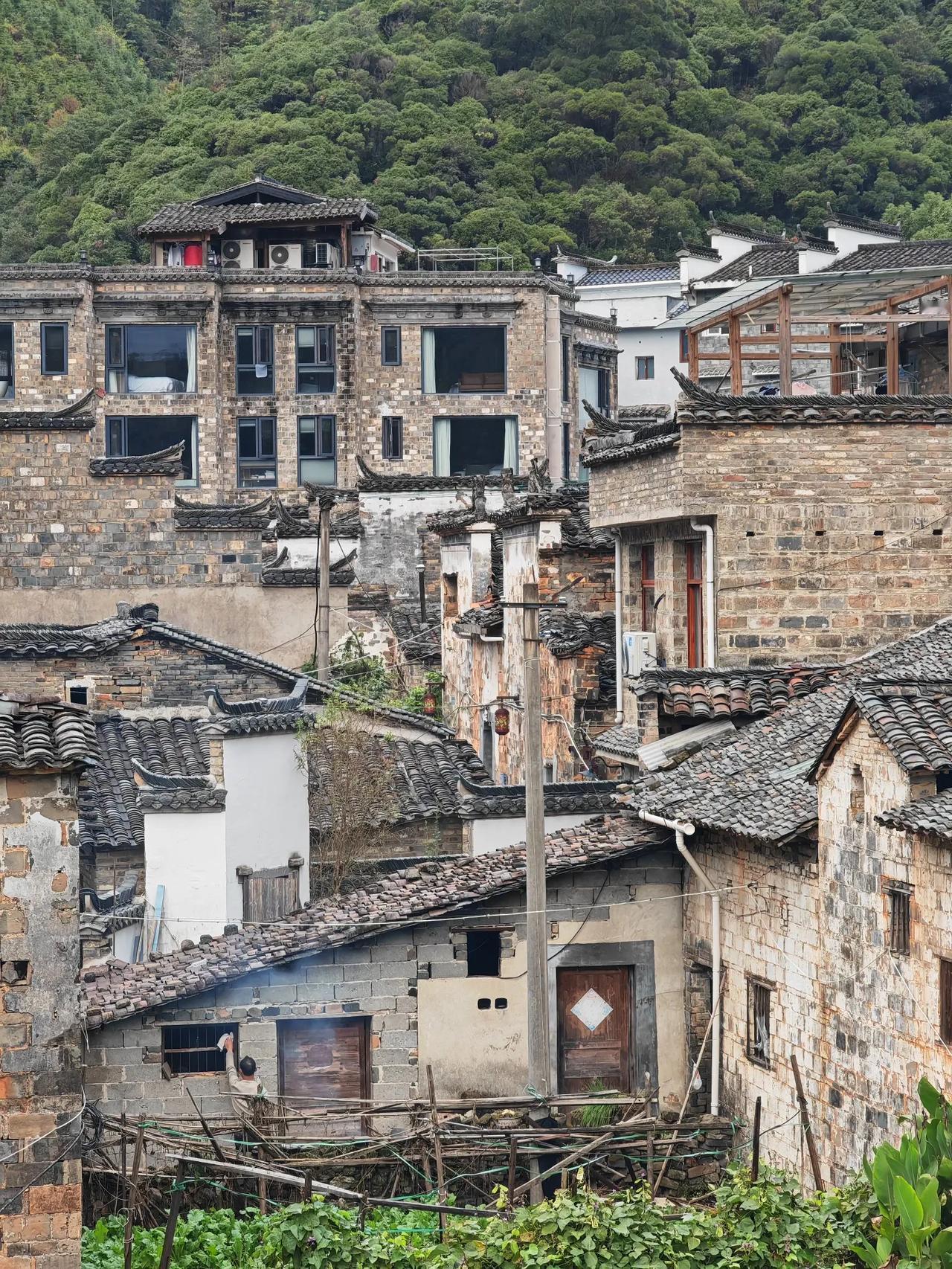 昨夜好安静啊，睡了一个好觉。很奇怪，现在的山村不但炊烟少见，连鸡叫声也没有了，是