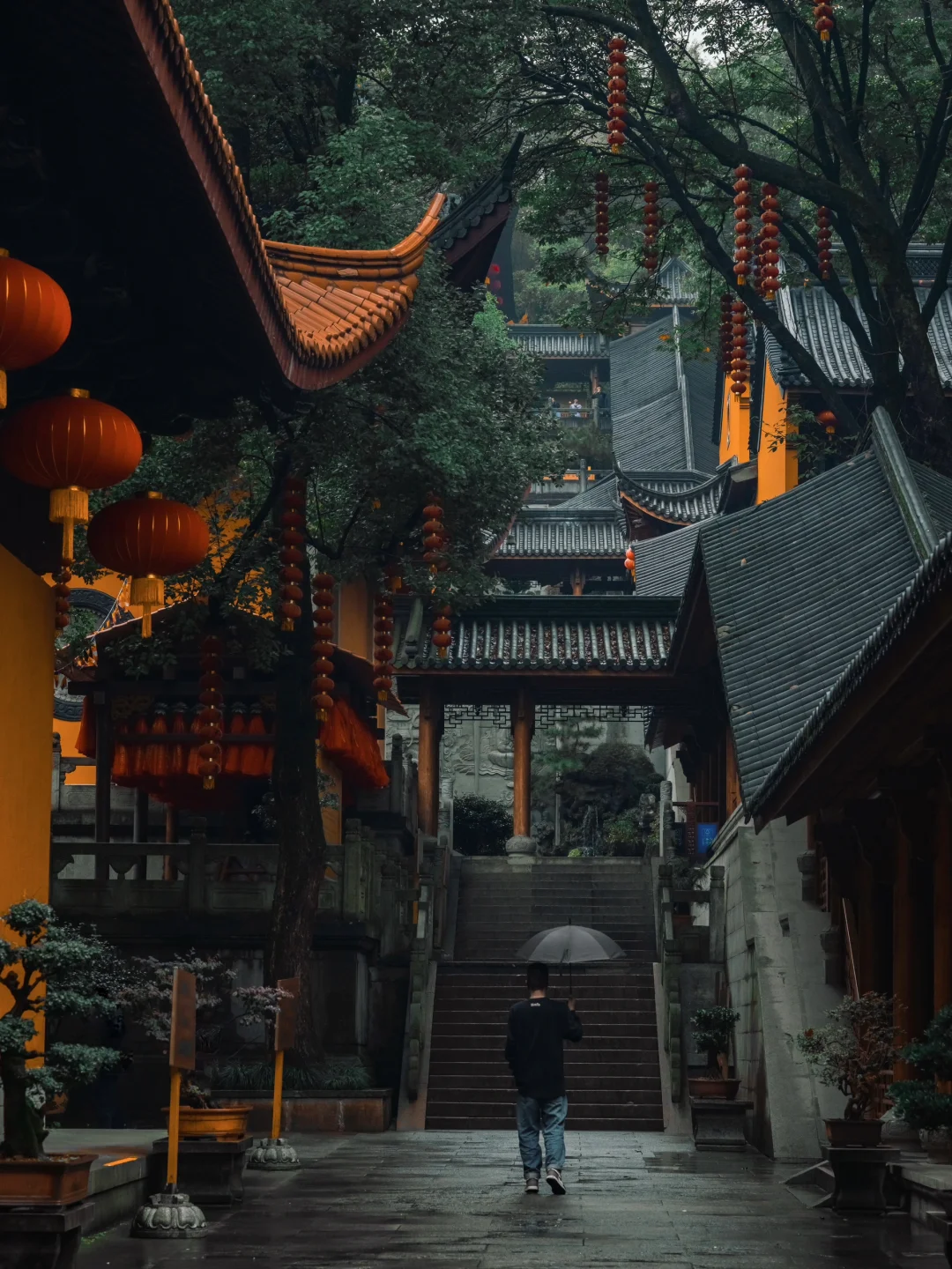 为了这组雨后氛围寺庙，专门挑了个下雨天🌧️