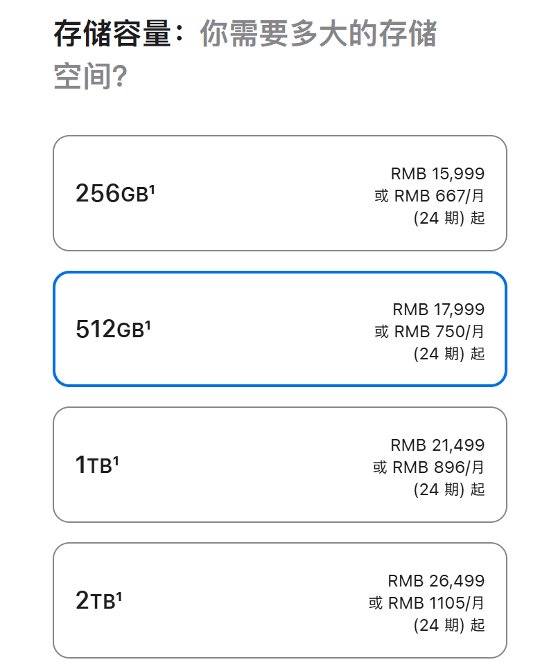 现在手机至少需要512G，iPhone Duo 17999元，手机确实越来越贵了
