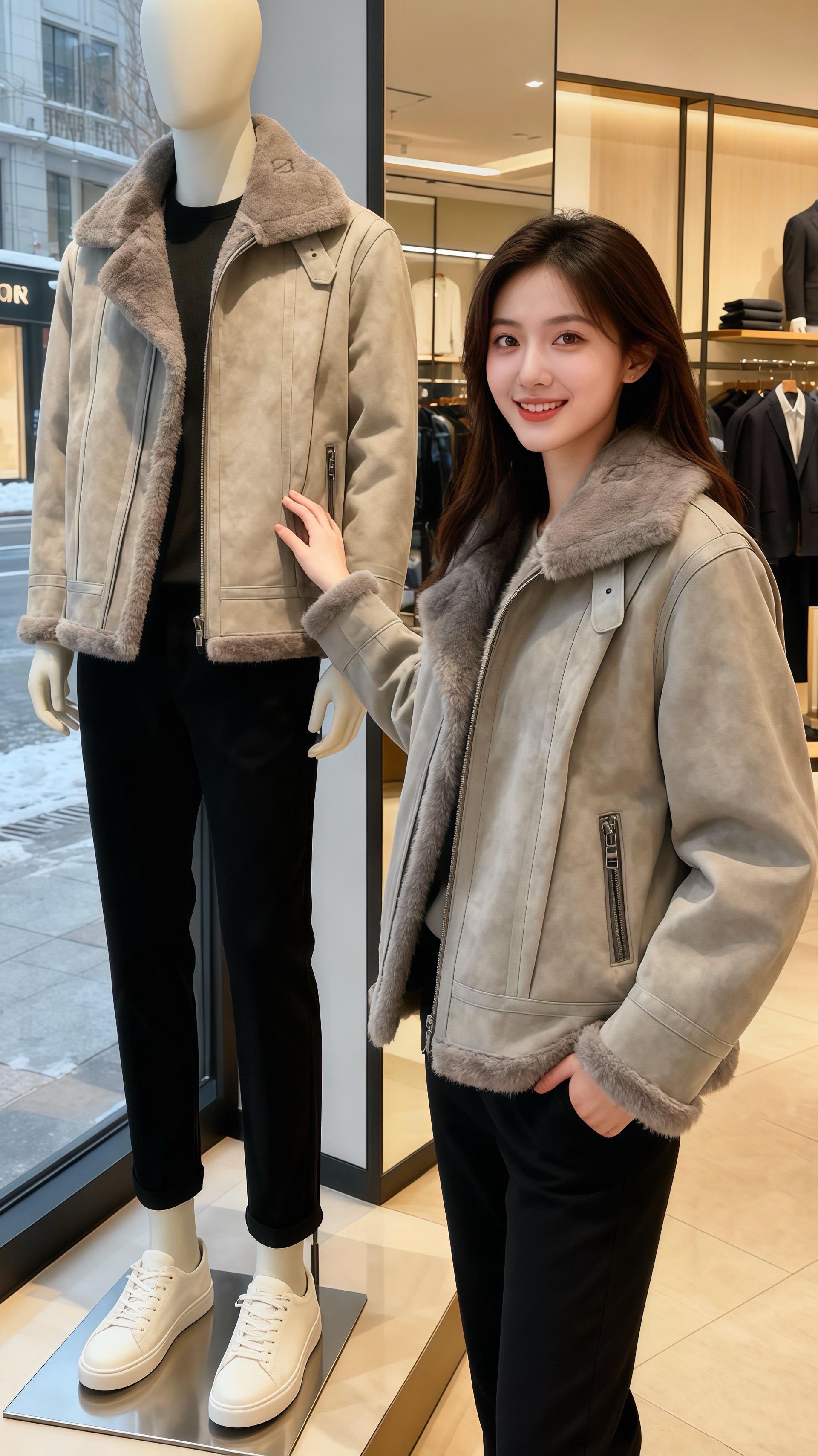 雪落满街时，林野推开橱窗门，看见苏晚蜷在沙发里敲电脑，浅灰麂皮外套裹着...