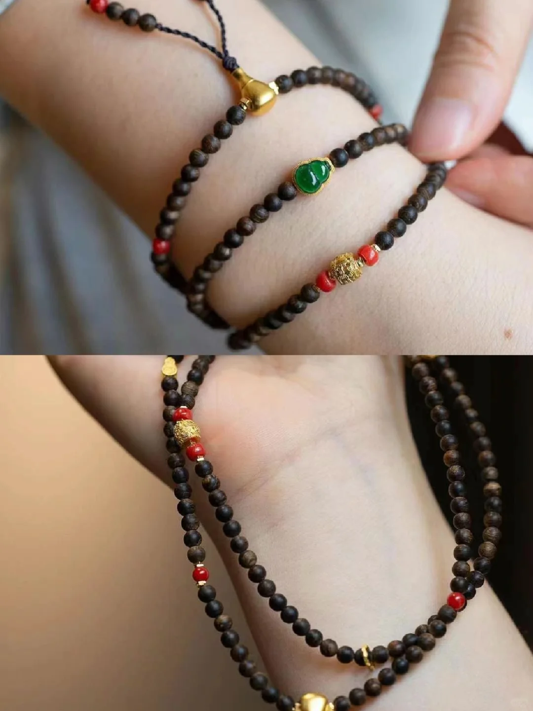 文玩女孩们，谁还没有一串沉香国风手串呢？❤️