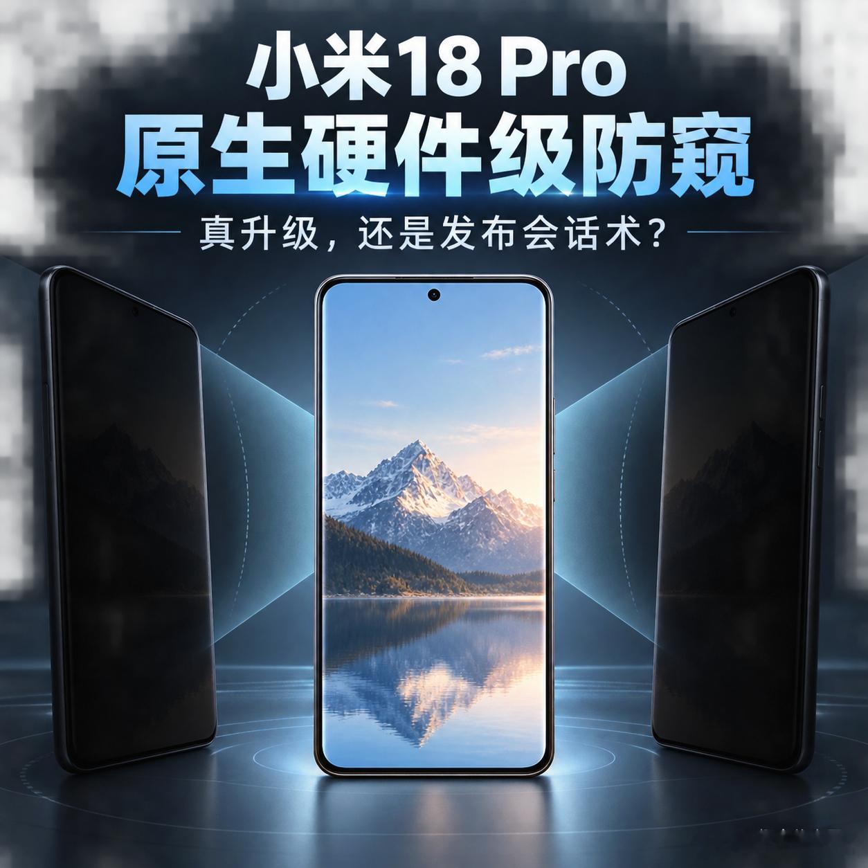 小米18Pro原生硬件级防窥 这次我更关心的，不仅是“防窥”，而是它能不能把防窥