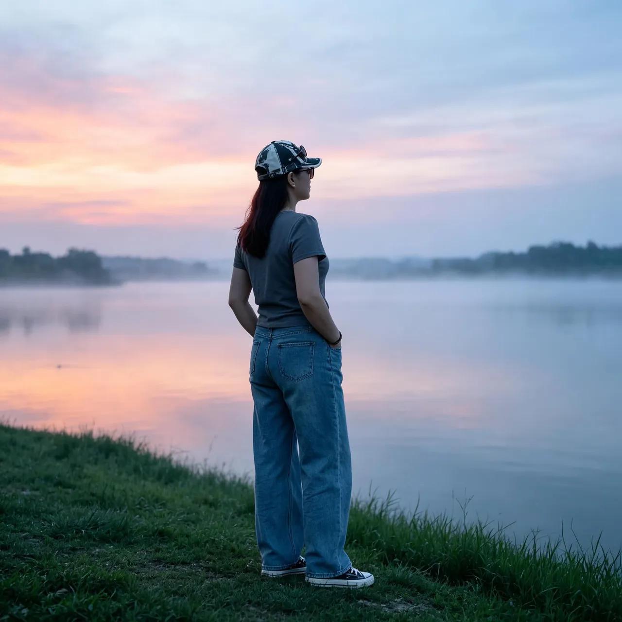 分享美女穿搭服饰夕阳丽影