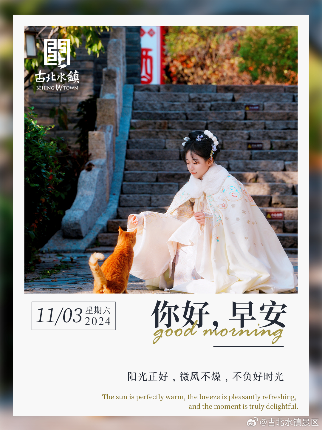 阳光正好，微风不燥，不负好时光早安，宝子们~#很高兴在古北水镇认识你# #古北水