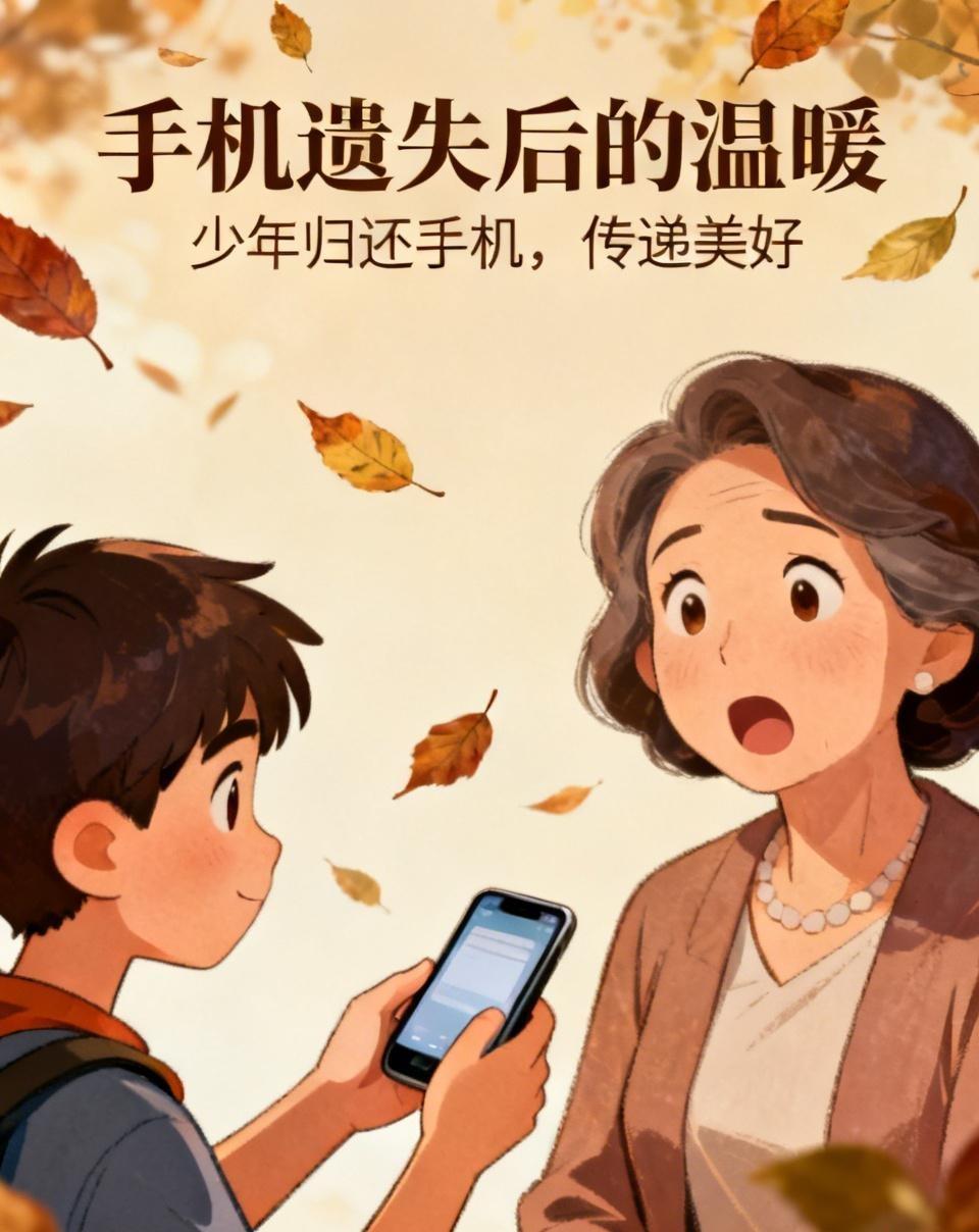 老公万元手机遗失，捡到的少年一番举动，看完无数家长沉默
 
张姐说，老公丢了个一