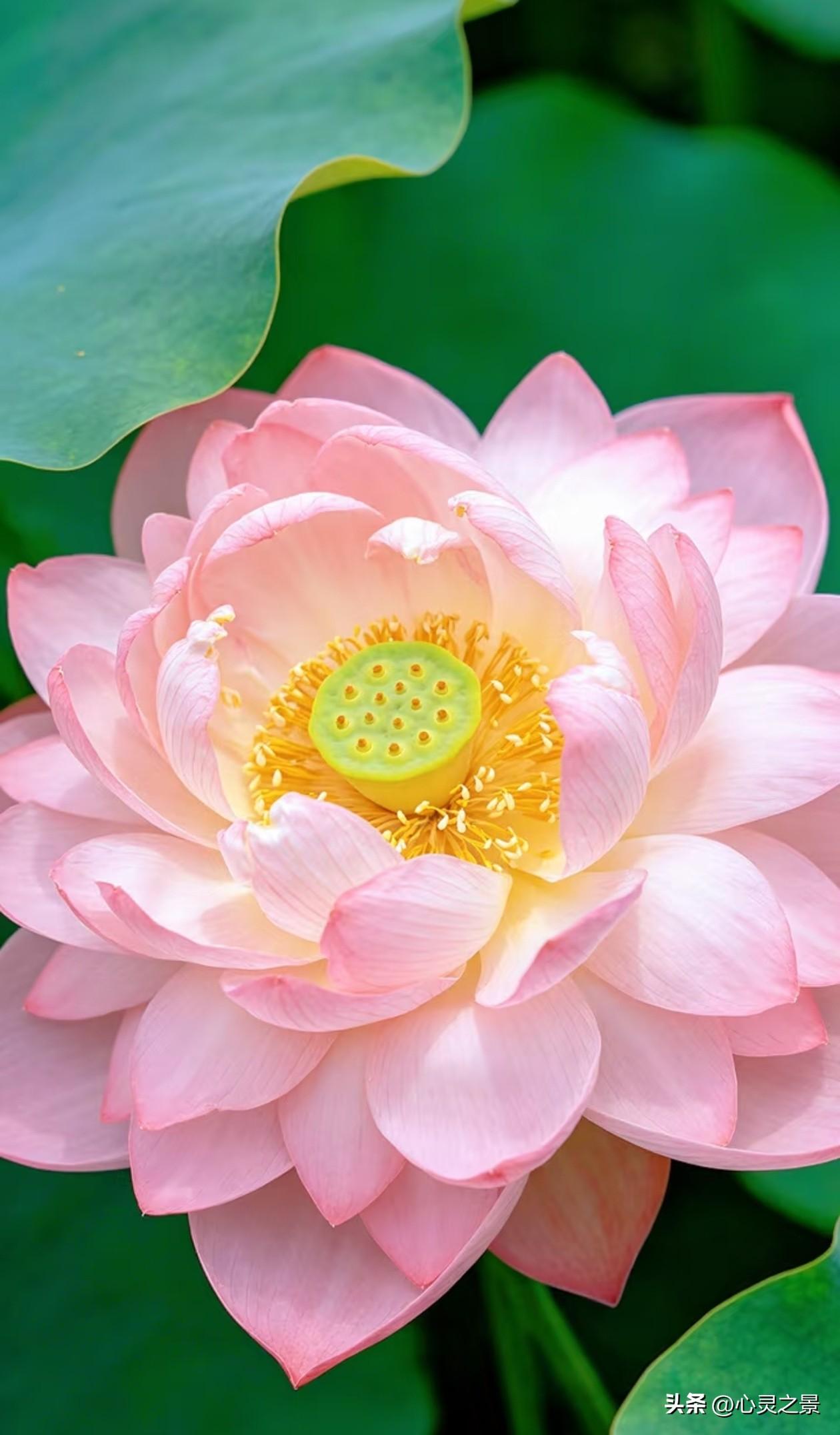 粉瓣叠清韵，冰心藏碧塘。
淤泥磨傲骨，静待一身香。夏日荷花特写 人生自愈感悟 治