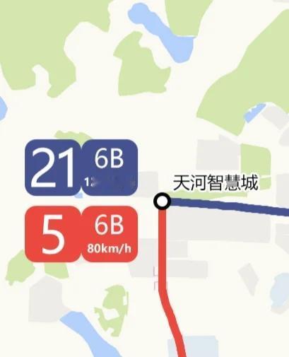 如果5号线和21号线在天河智慧城换乘
如图是该架空2019年底的线网图。21号线