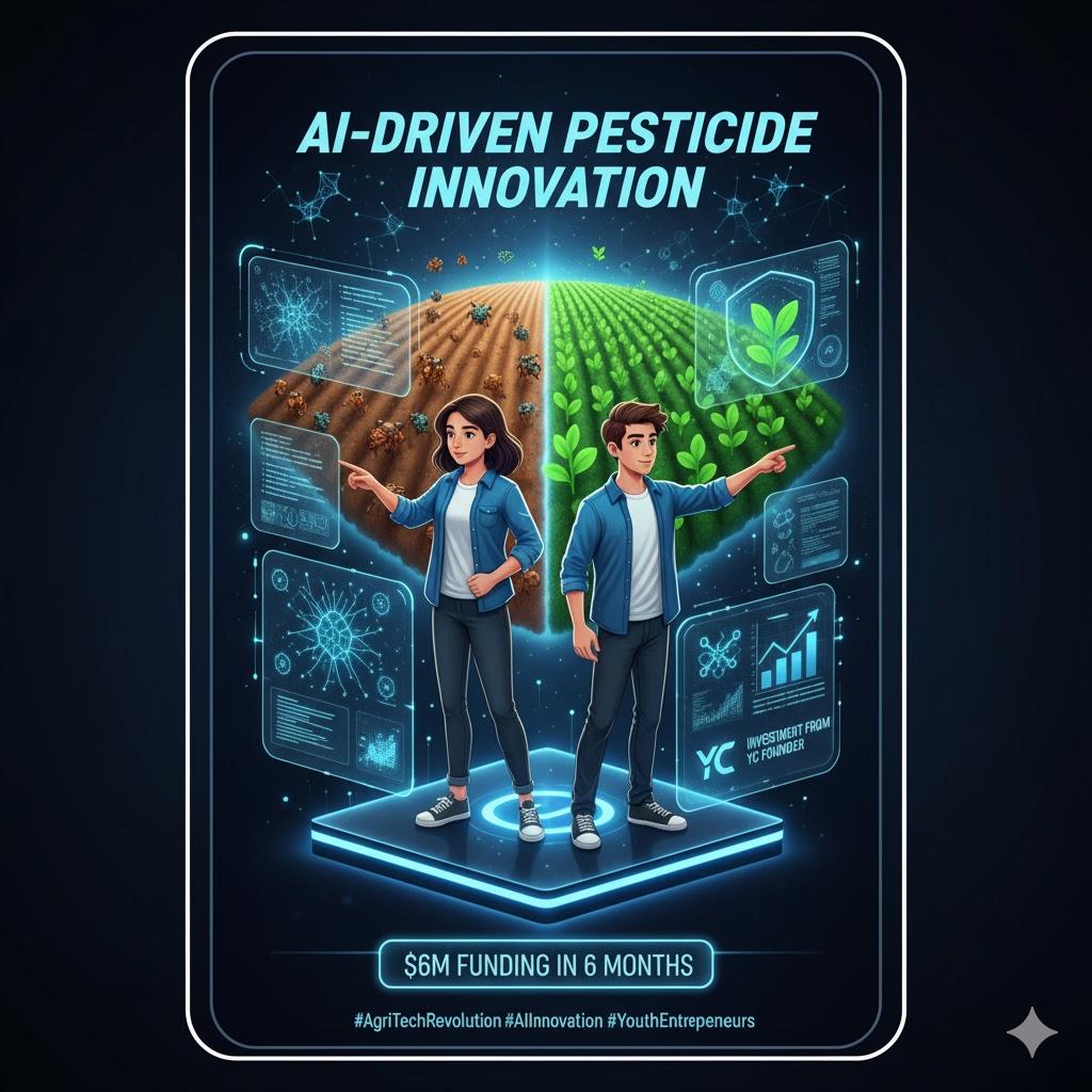 18岁少年用AI颠覆农药业,6个月融资600万美元

18岁少年用AI设计农药，