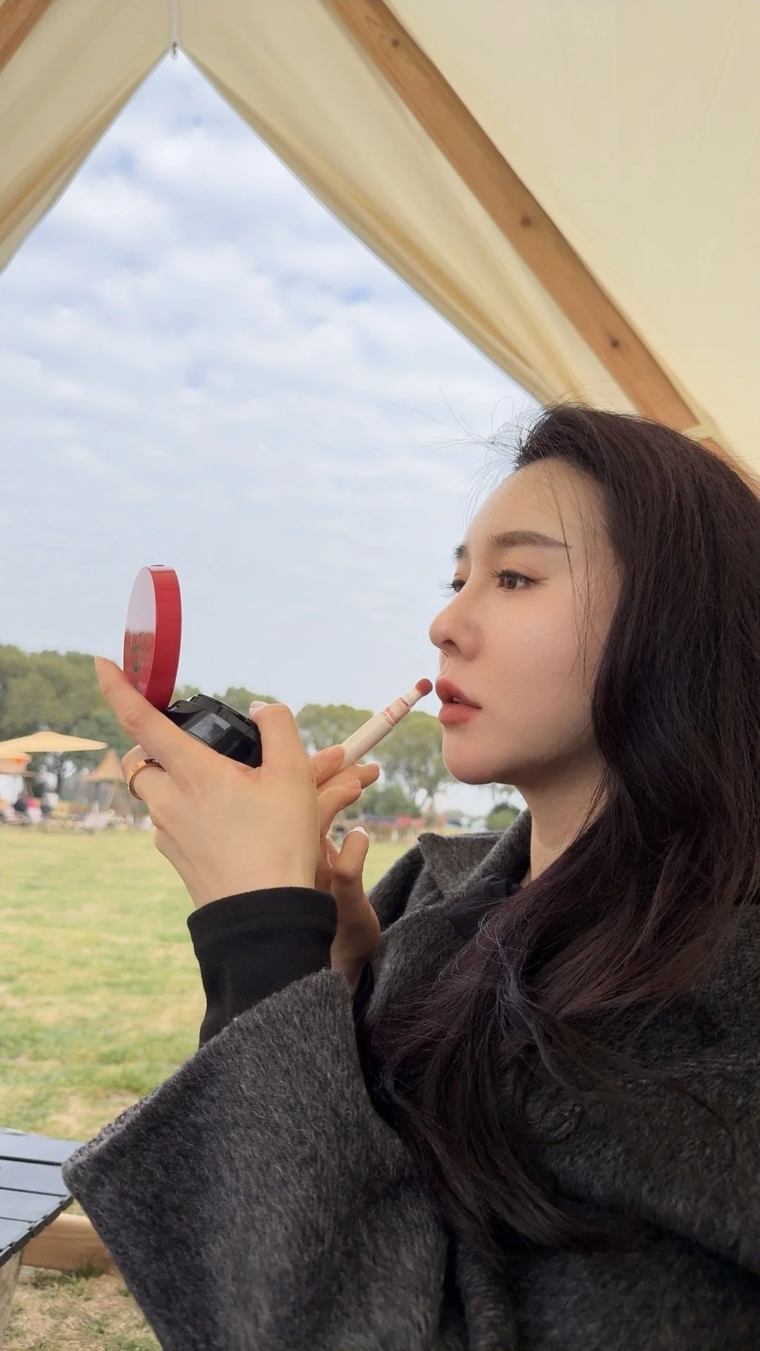周末露营去，我先美美美了😉