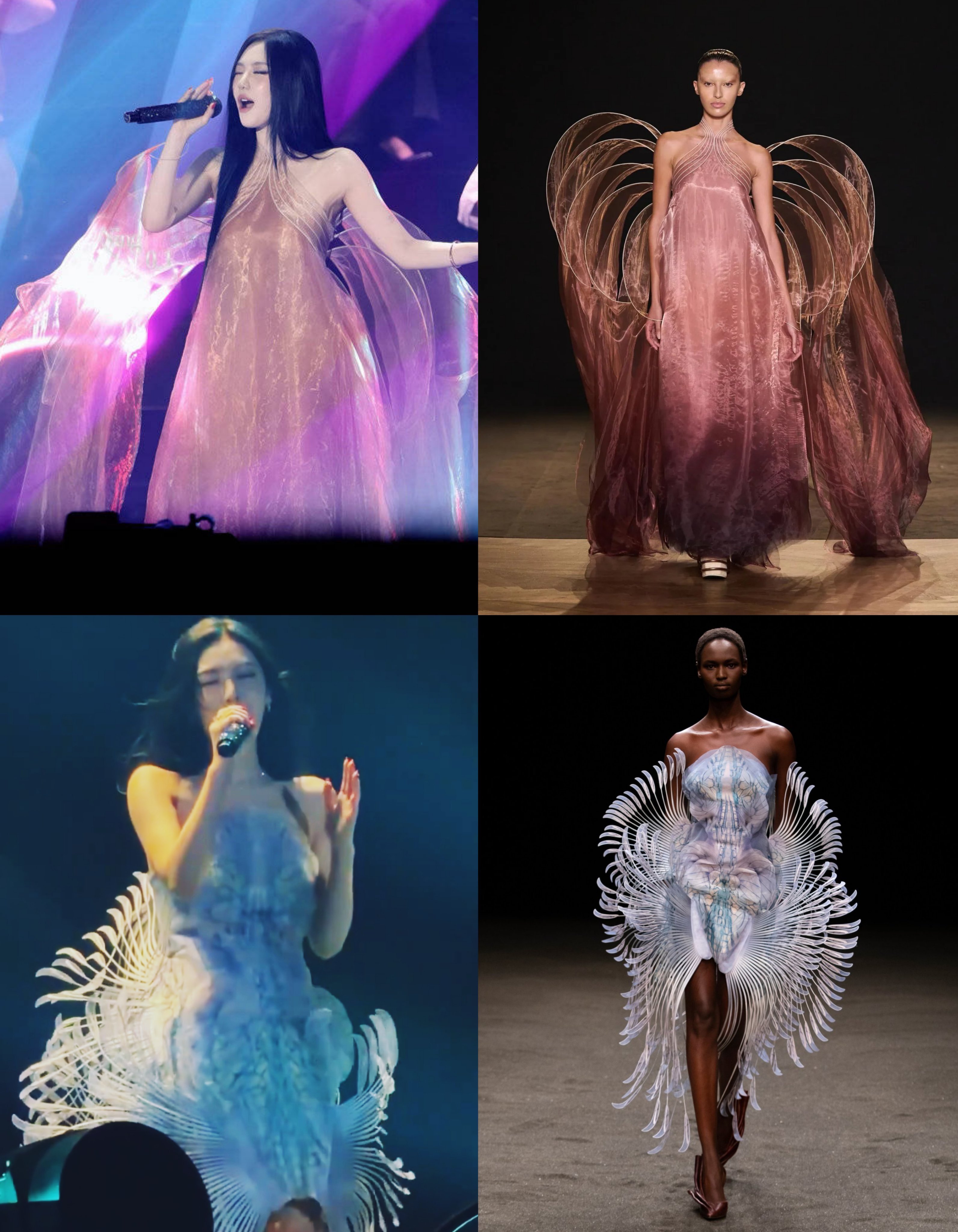 宁艺卓四巡首尔场和台北场solo身着Iris van Herpen 来自 FW2