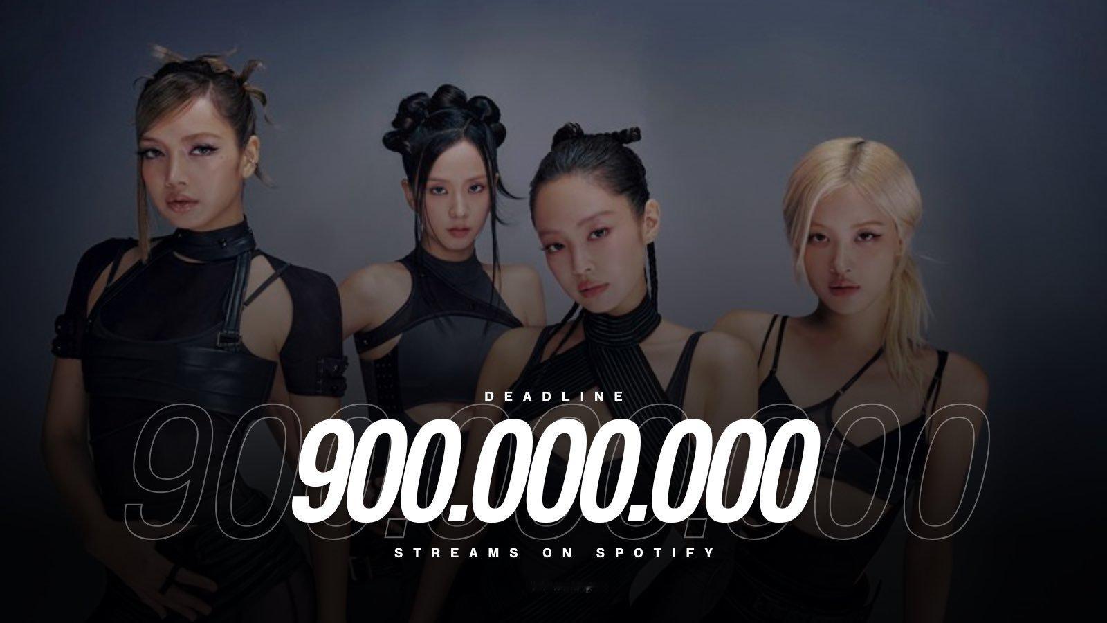 BLACKPINK[超话] 《DEADLINE》Spotify流媒突破9亿，成为