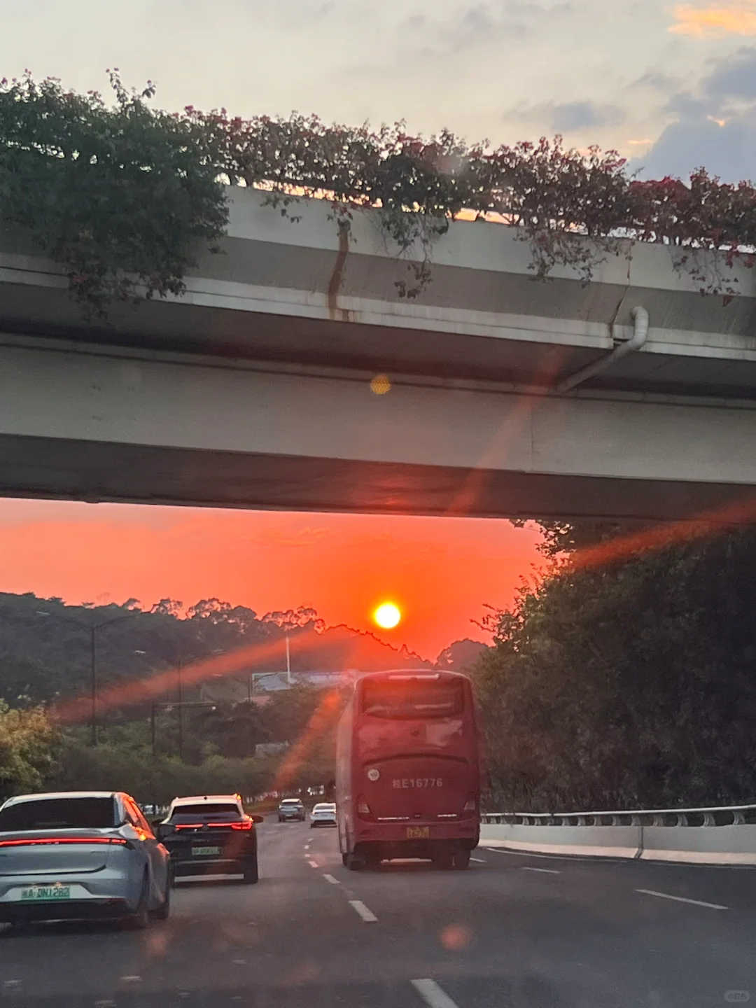 卧槽。。。南宁今天的日落，绝美啊啊啊。。。