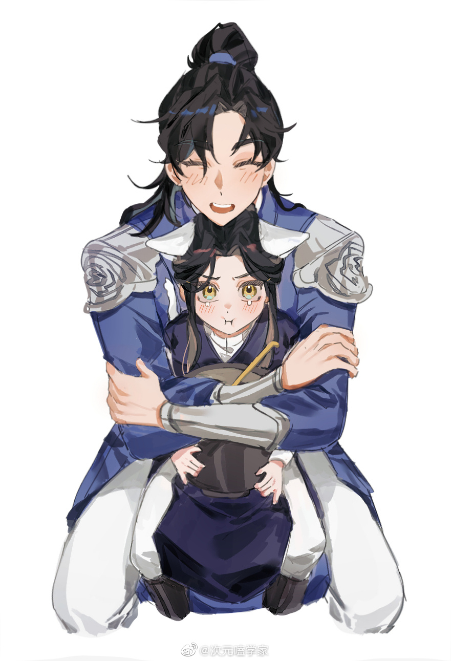 二哈与他的白猫师尊漫画 猫狗贴贴，互宠真的好甜！！ x:geunjaepia ​