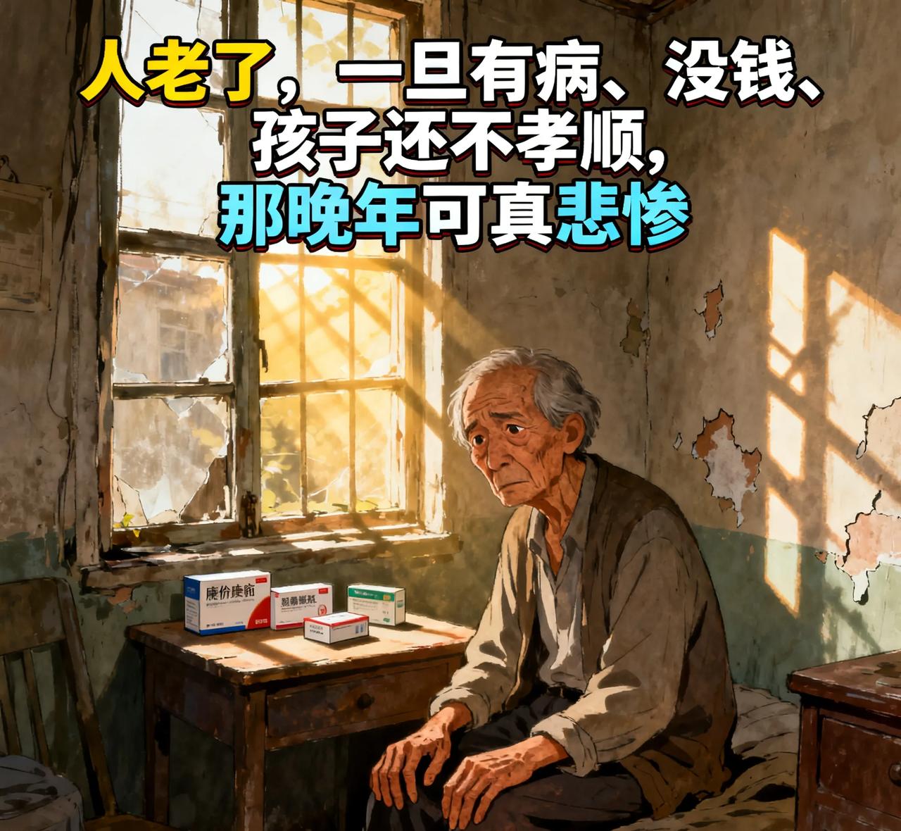 扎心！人老了最惨的不是死亡，而是这3个“致命困境”全占了！
 
别总觉得“老了有