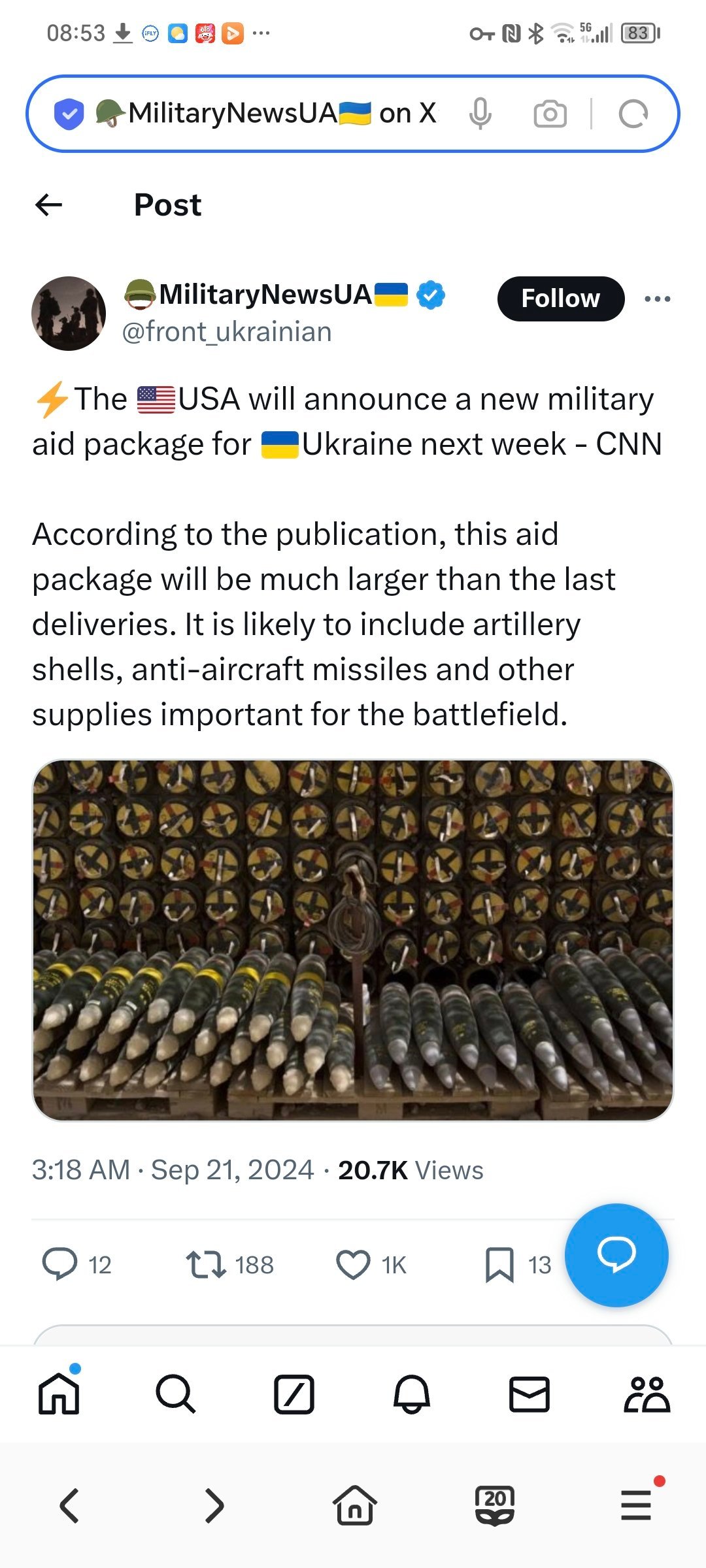 据CNN报道，美国将于下周宣布对乌克兰的新军事援助计划。据媒体称，此次援助计划的