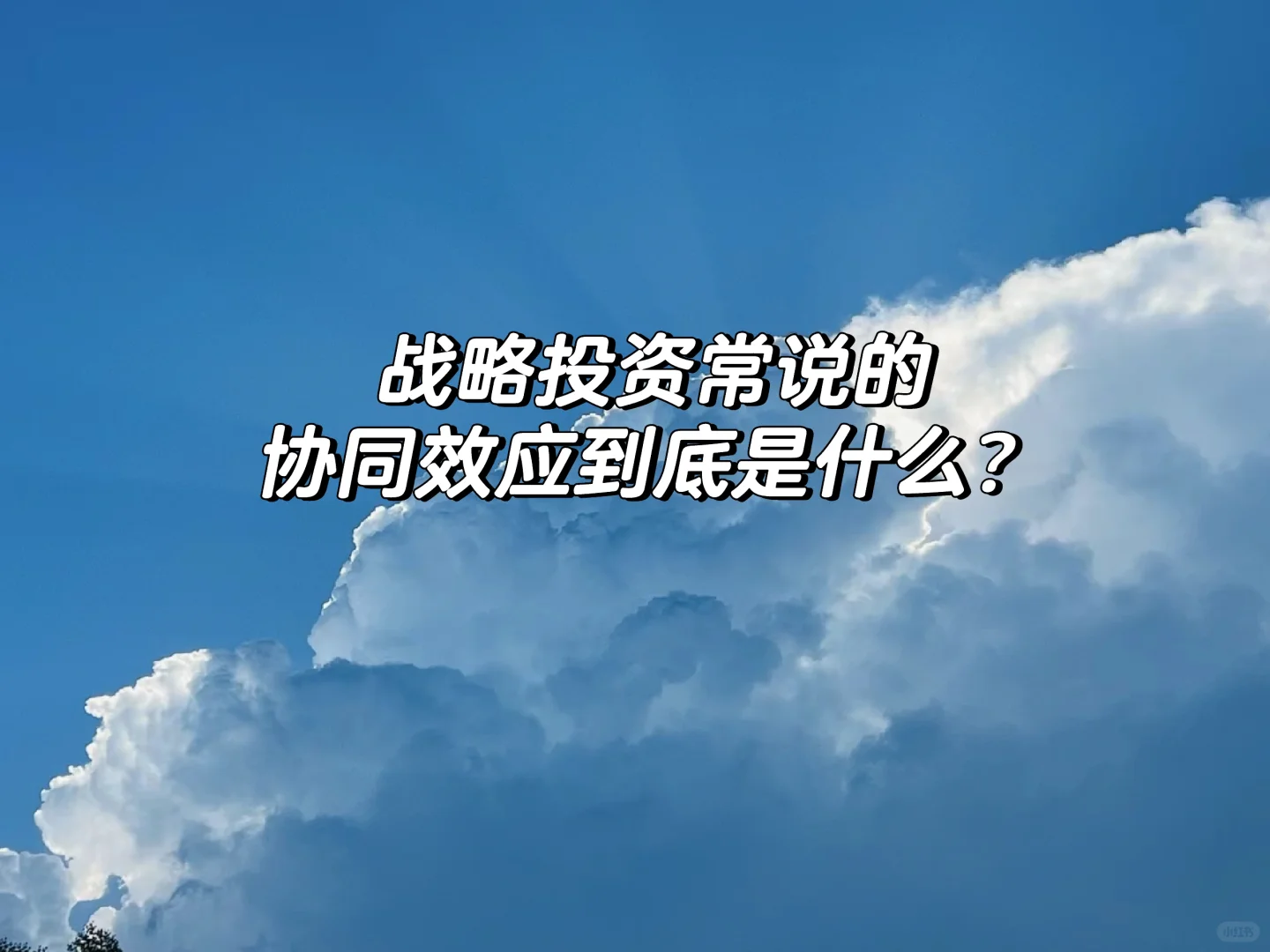 战略投资常说的协同效应到底是什么（上）