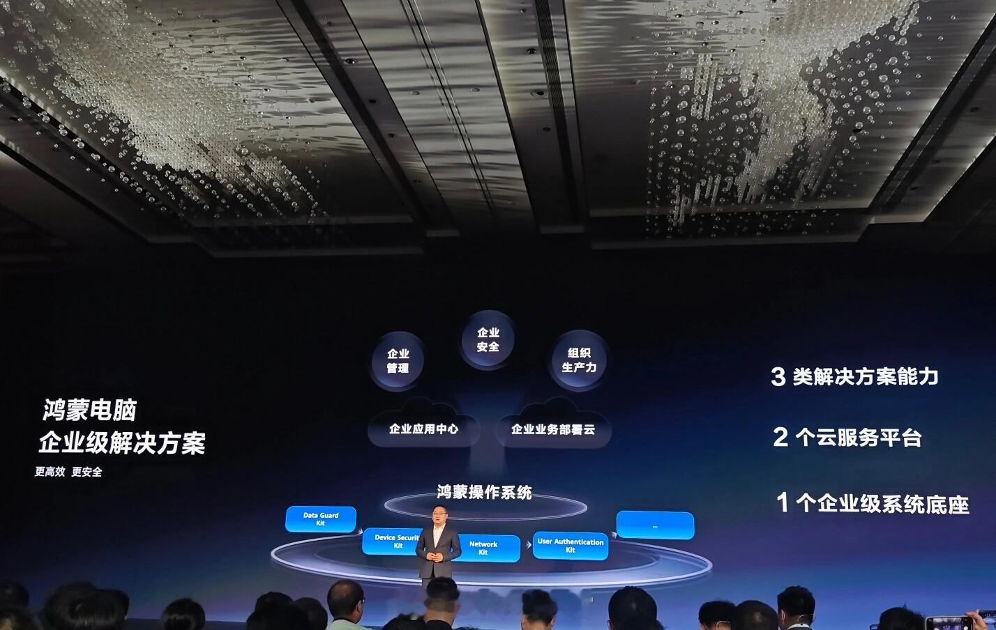 华为公布了鸿蒙电脑企业级解决方案。鸿蒙电脑企业级解决方案包含 1 个企业级系统底