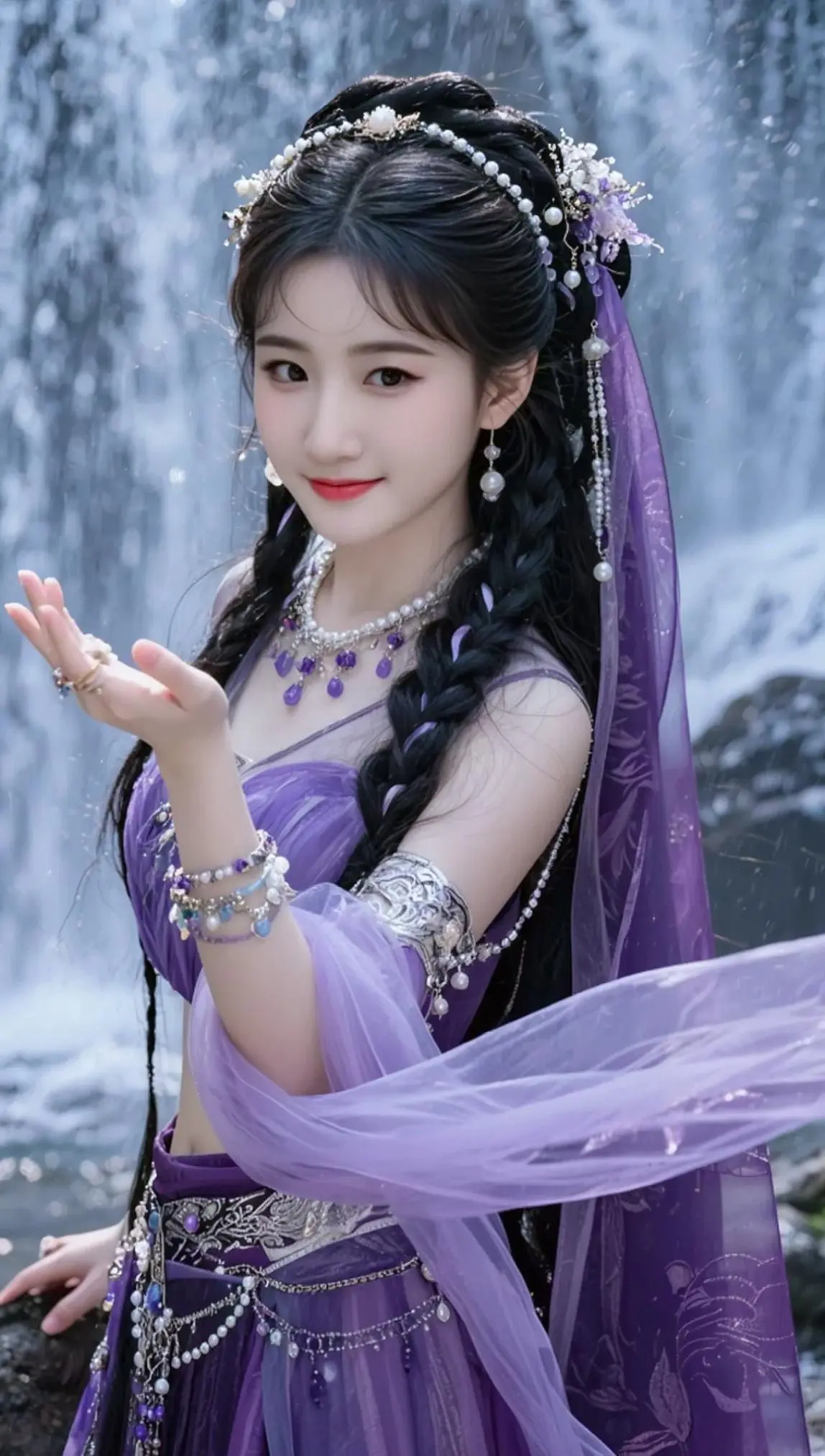 AI紫纱异域照 ai创作