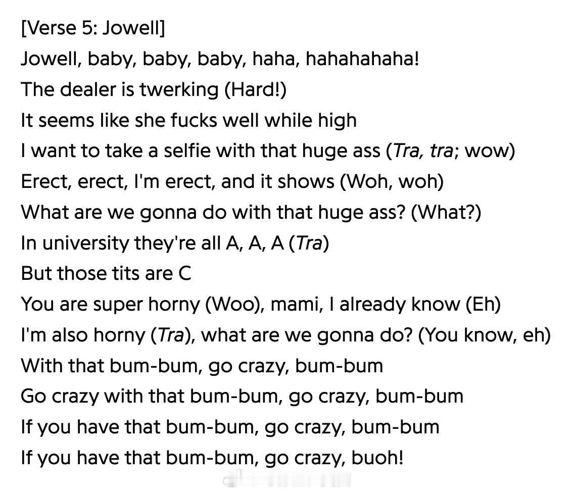 还有抨击Bad Bunny歌词露骨的，大概类似于在春晚唱“两个婆娘一个郎”，一个