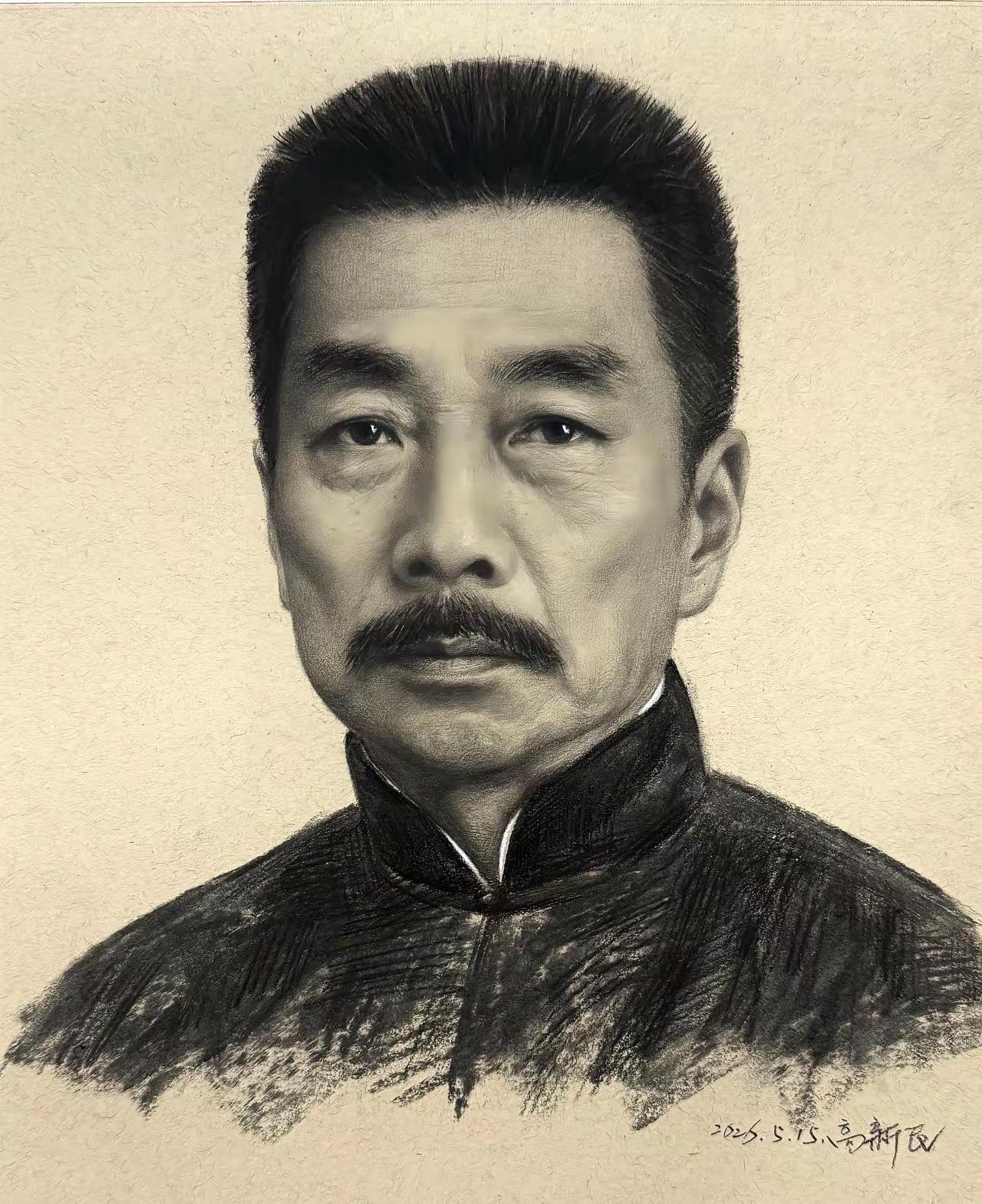 这位名为高新民的画家，用铅笔绘就的鲁迅头像，这才称得上真正的素描吧？画作细腻入微