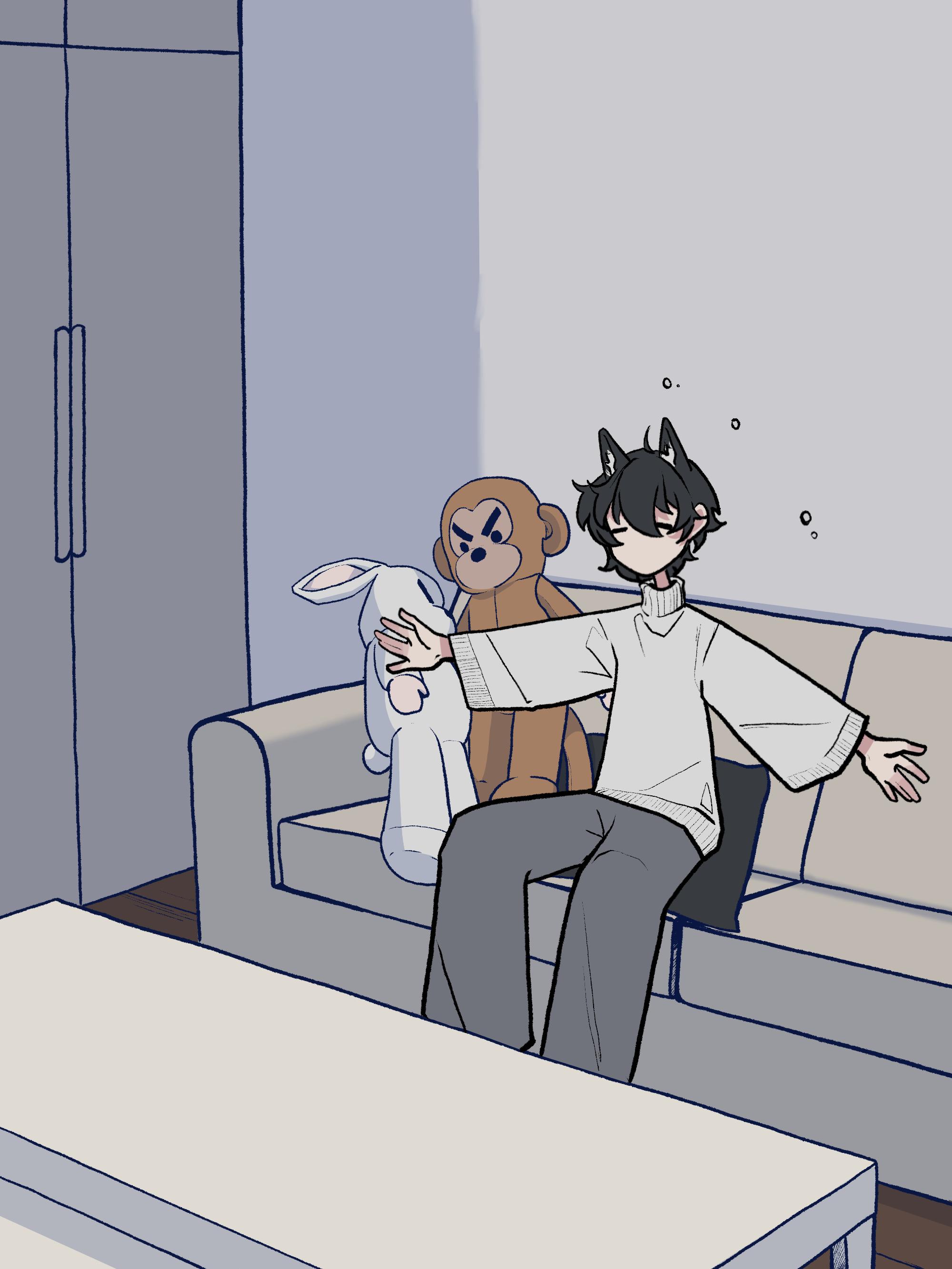 一起在沙发上赖一整天吧——